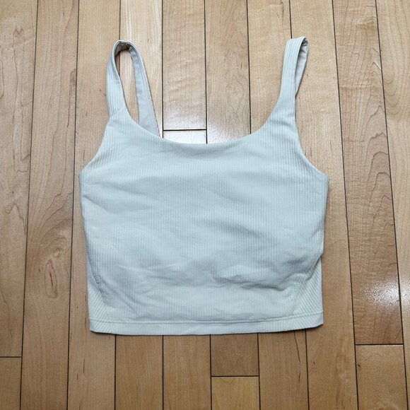 OLD NAVY ACTIVE Powersoft Sports Bra Tank Top Size XS Cream Ribbed - Picture 2 of 7